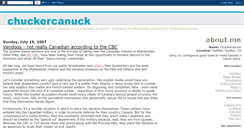 Desktop Screenshot of chuckercanuck.blogspot.com