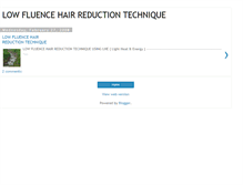 Tablet Screenshot of laserhairremovallowfluence.blogspot.com