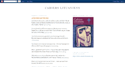 Desktop Screenshot of cahiers-lituaniens.blogspot.com