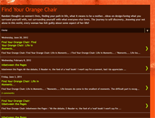 Tablet Screenshot of findingyourorangechair.blogspot.com