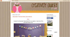 Desktop Screenshot of creativelyquirkyathome.blogspot.com