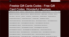 Desktop Screenshot of freebiegiftcardscodes.blogspot.com