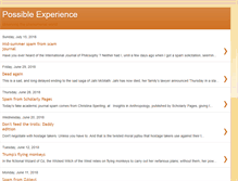 Tablet Screenshot of possibleexperience.blogspot.com