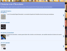 Tablet Screenshot of cienciaconchocolate.blogspot.com
