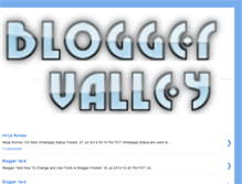 Tablet Screenshot of bloggervalley.blogspot.com