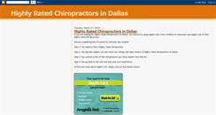 Desktop Screenshot of highlyrated-chiropractors-dallas.blogspot.com