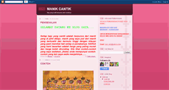 Desktop Screenshot of manikyangcantik.blogspot.com