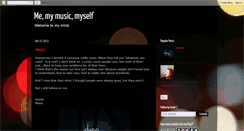 Desktop Screenshot of mymusicmyself.blogspot.com