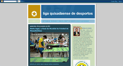 Desktop Screenshot of ligaquixadaensededesportos.blogspot.com