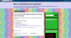 Desktop Screenshot of neo-confederatehomophobia.blogspot.com