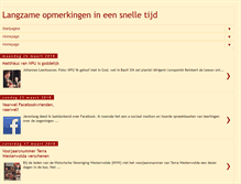 Tablet Screenshot of langzameopmerkingenineensnelletijd.blogspot.com