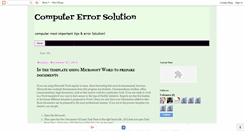 Desktop Screenshot of computererrorsolution4you.blogspot.com