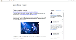 Desktop Screenshot of notesfromvivace.blogspot.com