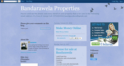 Desktop Screenshot of bandarawelaproperties.blogspot.com