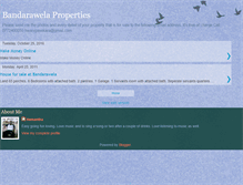 Tablet Screenshot of bandarawelaproperties.blogspot.com