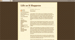 Desktop Screenshot of lifeasithappens2.blogspot.com
