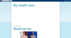 Desktop Screenshot of myhealthcaretoday.blogspot.com