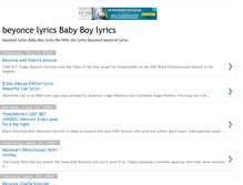 Tablet Screenshot of lyrics-beyonce.blogspot.com