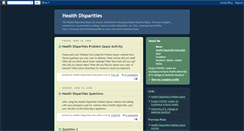 Desktop Screenshot of healthdisparitiesinfo.blogspot.com