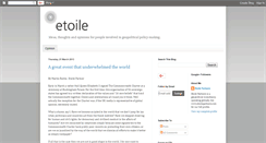 Desktop Screenshot of etoile-geopolitical.blogspot.com