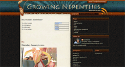 Desktop Screenshot of growingnepenthes.blogspot.com