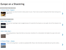 Tablet Screenshot of europe-shoestring.blogspot.com