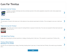Tablet Screenshot of curefortinnitus24.blogspot.com