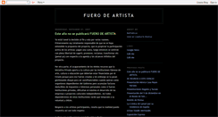 Desktop Screenshot of fuerodeartista.blogspot.com