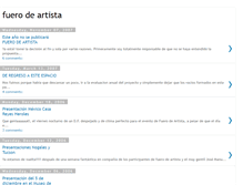 Tablet Screenshot of fuerodeartista.blogspot.com