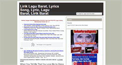 Desktop Screenshot of lirik-lagu-barat.blogspot.com