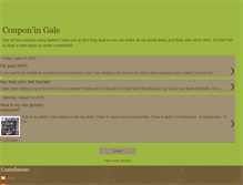 Tablet Screenshot of couponingals.blogspot.com