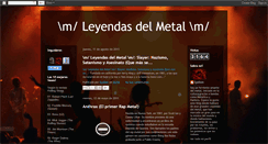 Desktop Screenshot of leyendasdelmetall.blogspot.com