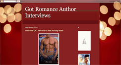 Desktop Screenshot of gotromanceauthorinterviews.blogspot.com