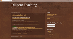 Desktop Screenshot of diligentteaching.blogspot.com