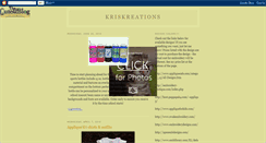 Desktop Screenshot of kriskreations1.blogspot.com