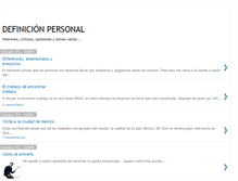 Tablet Screenshot of definicionpersonal.blogspot.com