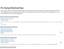 Tablet Screenshot of fix-dying-relationships.blogspot.com
