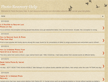 Tablet Screenshot of photo-recovery-help.blogspot.com