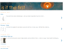 Tablet Screenshot of isitthefirst.blogspot.com