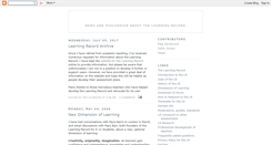 Desktop Screenshot of learningrecord.blogspot.com