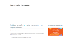 Desktop Screenshot of bestwaytocuredepression.blogspot.com