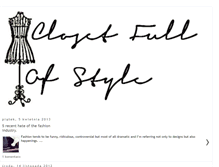 Tablet Screenshot of closetfullofstyle.blogspot.com