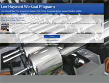 Tablet Screenshot of leehaywardworkoutprograms.blogspot.com