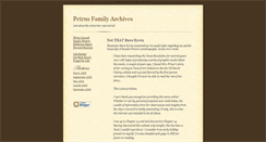 Desktop Screenshot of petrusfamilyarchives.blogspot.com