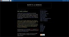 Desktop Screenshot of davesagenius.blogspot.com