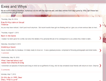 Tablet Screenshot of exesandwhys.blogspot.com