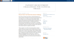 Desktop Screenshot of patientrecruitmentclinicaltrials.blogspot.com