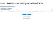 Tablet Screenshot of patientrecruitmentclinicaltrials.blogspot.com