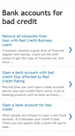 Mobile Screenshot of bankaccountsforbadcredit.blogspot.com