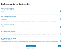 Tablet Screenshot of bankaccountsforbadcredit.blogspot.com